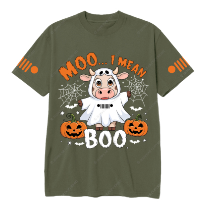 Halloween Cute Cow Ghost Moo I Mean Jp T-Shirt