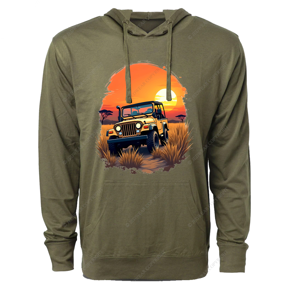 Off-Road Safari CJ Sunset Jp Oversized Lightweight Hoodie