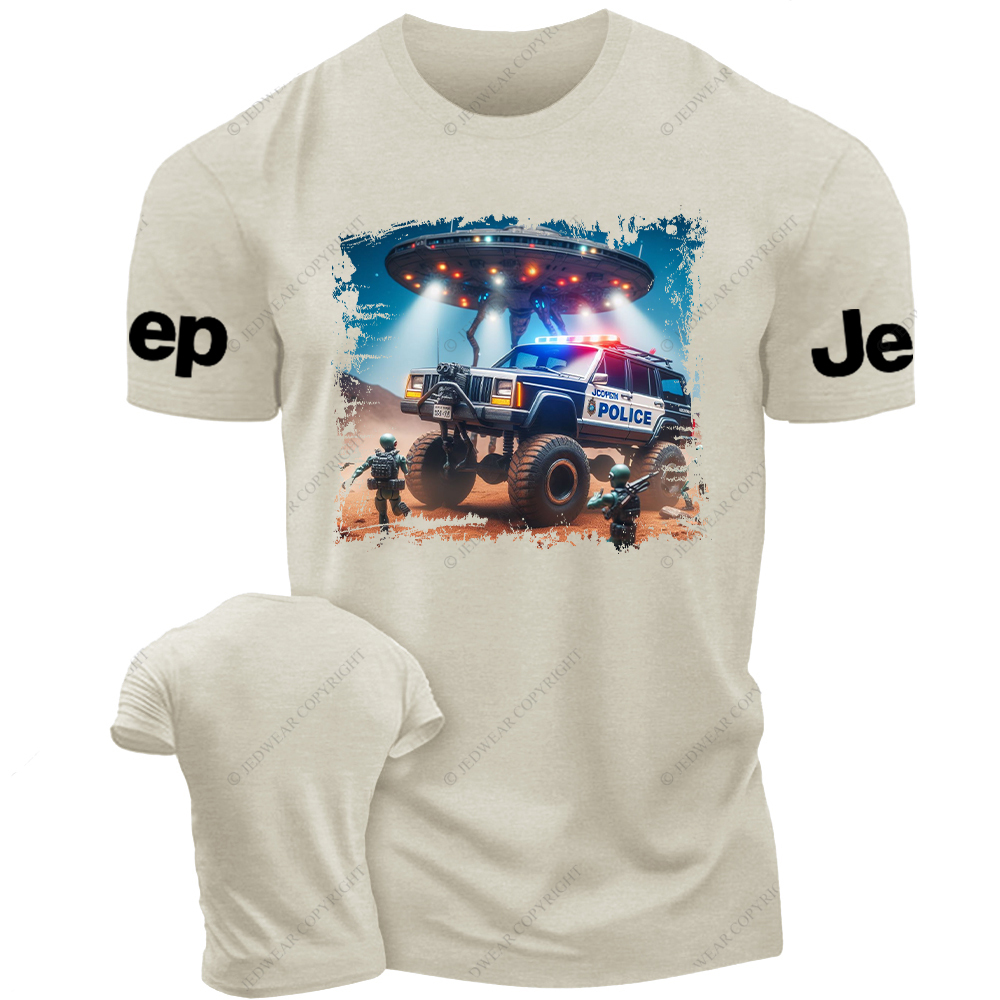 Cherokee XJ Police UFO ET Jp T-Shirt
