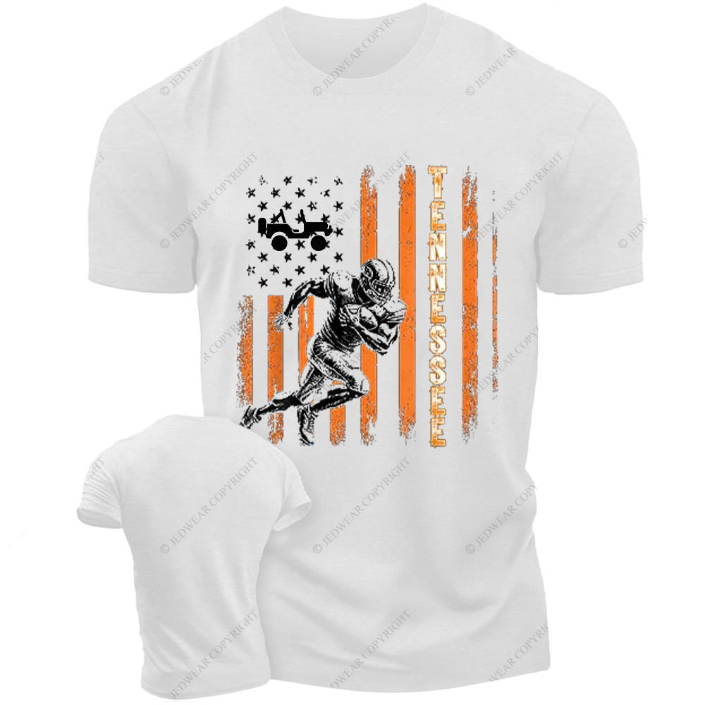 American Football Tennessee American Flag Jp T-Shirt