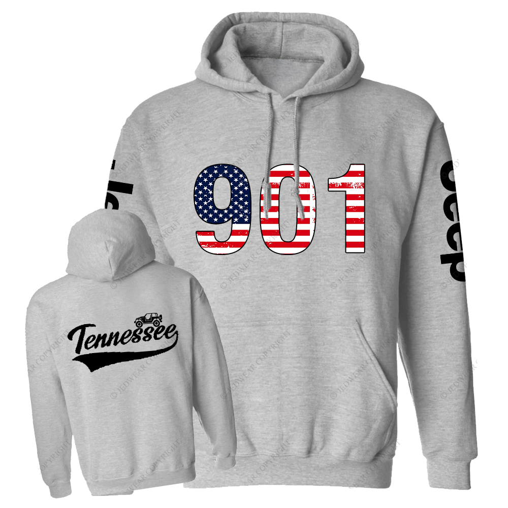 Tennessee Area Codes 901 American Flag Jp Oversized Hoodie