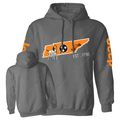 Tennessee Map Smokey Est 1796 Jp Oversized Hoodie