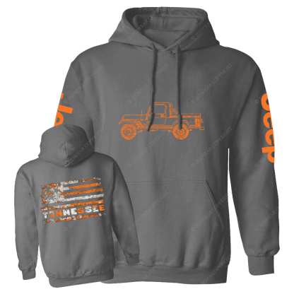 Tennessee Flag Truck Jp Oversized Hoodie