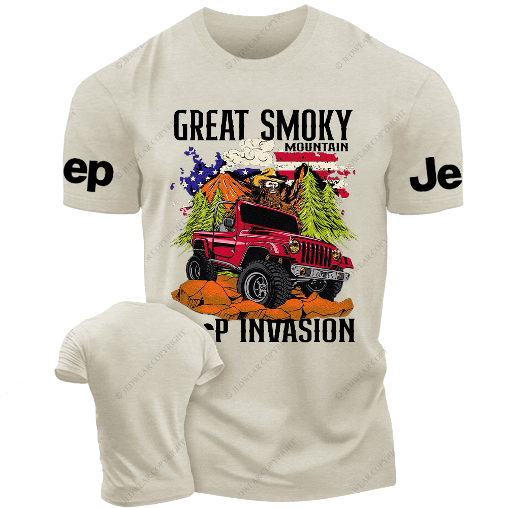 Great Smoky Mountain Invasion American Flag Jp T-Shirt