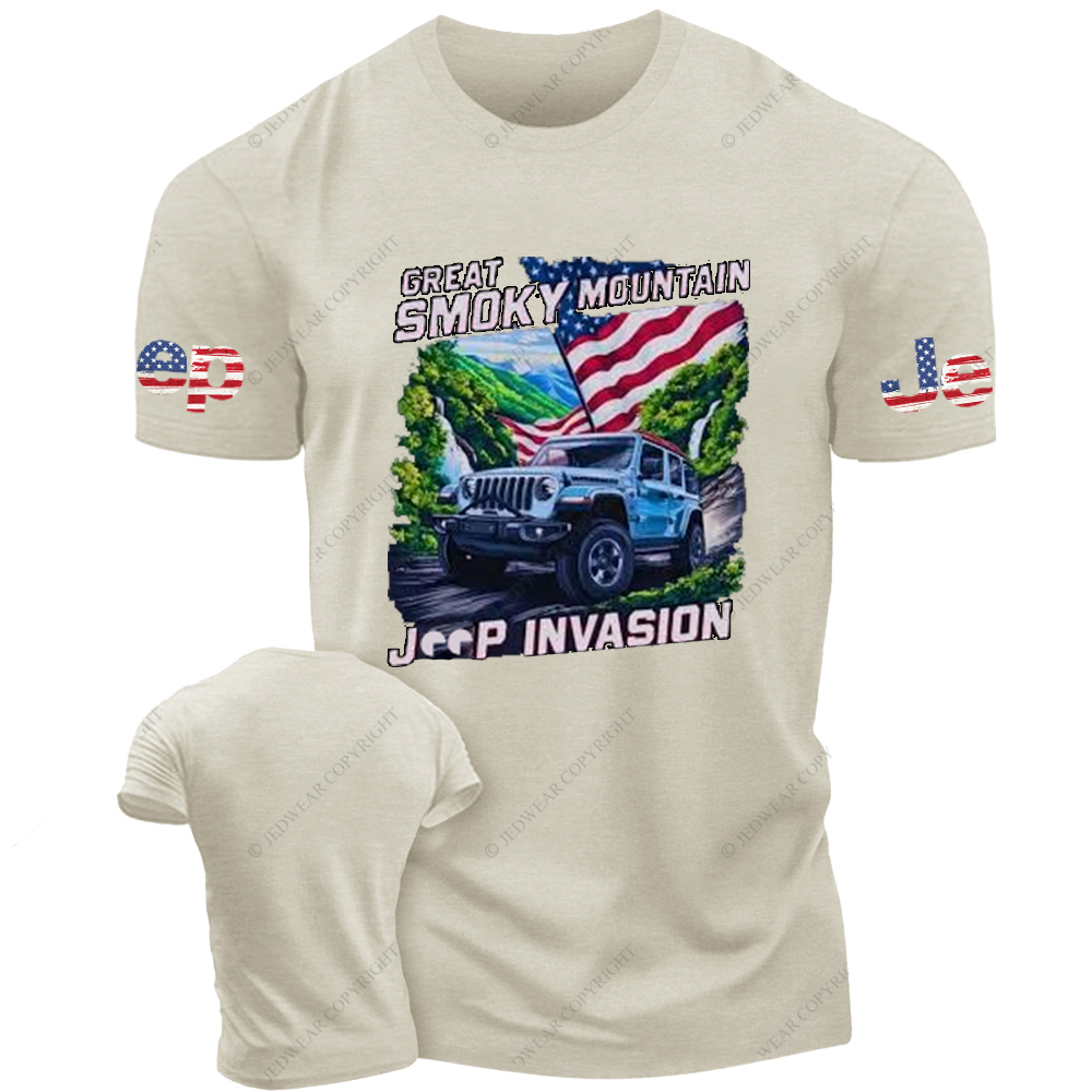 American Flag Great Smoky Mountain Jp T-Shirt
