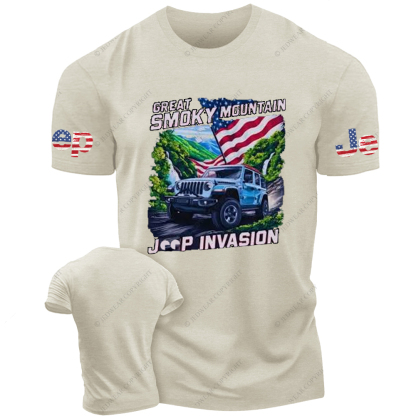 American Flag Great Smoky Mountain Jp T-Shirt