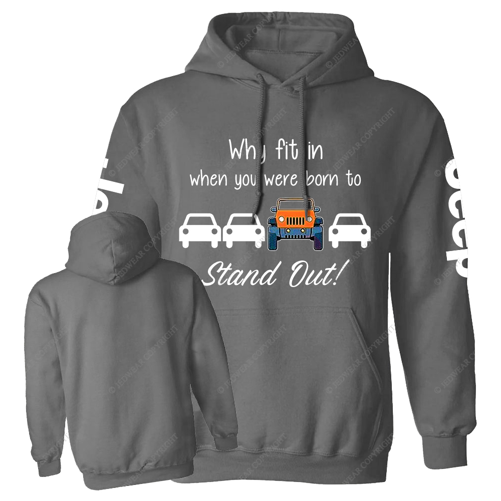 Orange Wrangler Why Fit In When You Were Born To Stand Out Jp Casual Hoodie