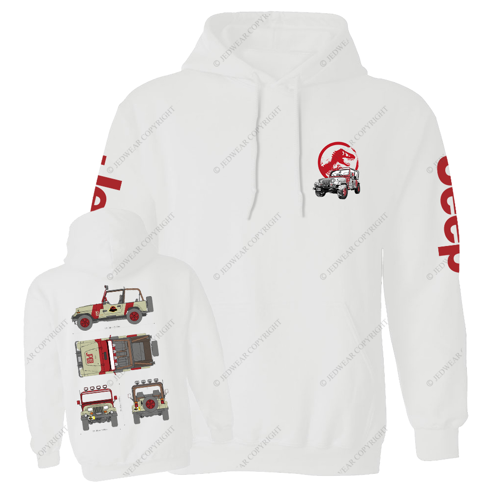 Dinosaur On The Back Of An Off-Road Vehicle Jp Casual Hoodie