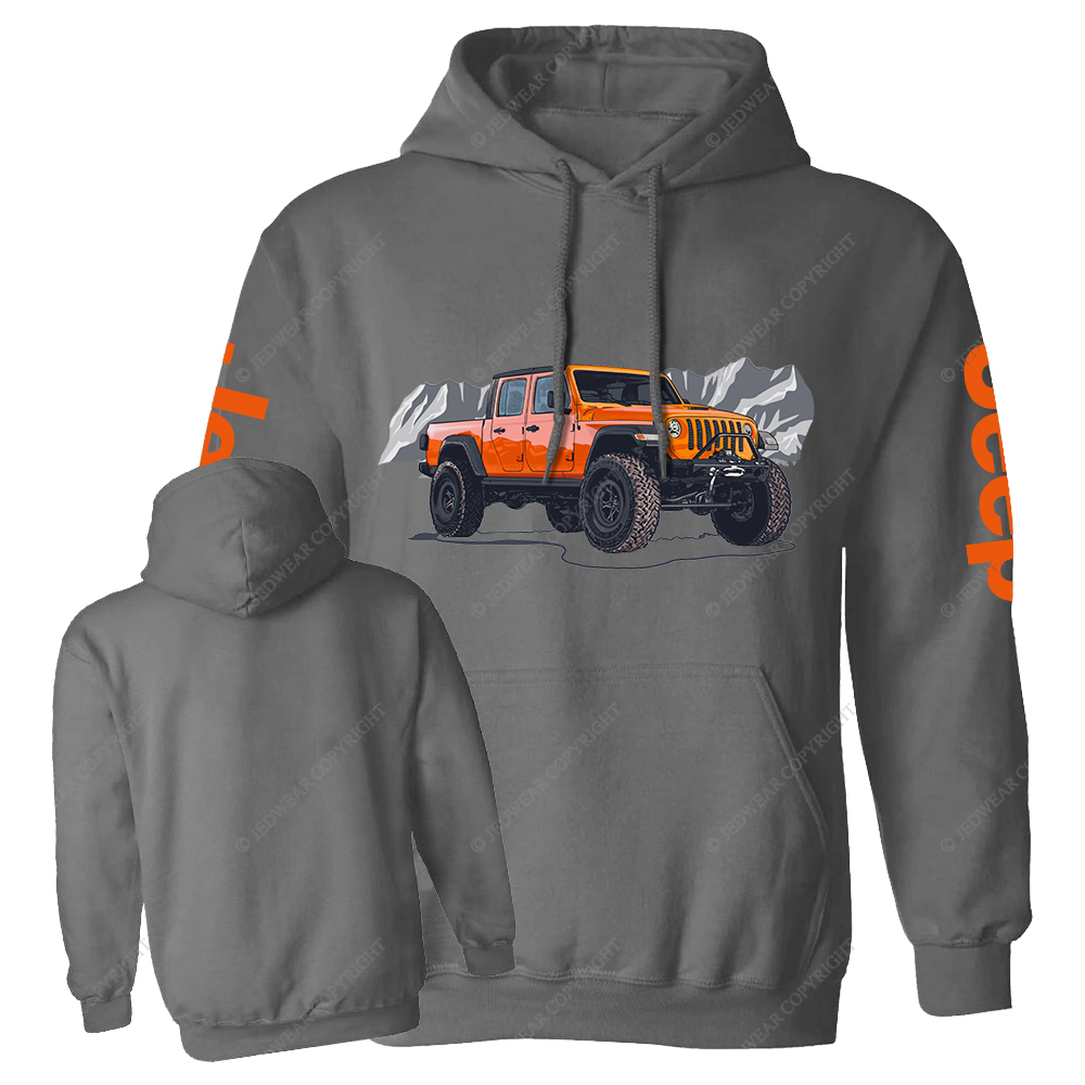 Truck Driving On Mountain Road Four-Wheeler Jp Casual Hoodie