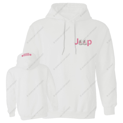 Pink Halloween Reading Ghosts Jp Embroidered Casual Hoodie