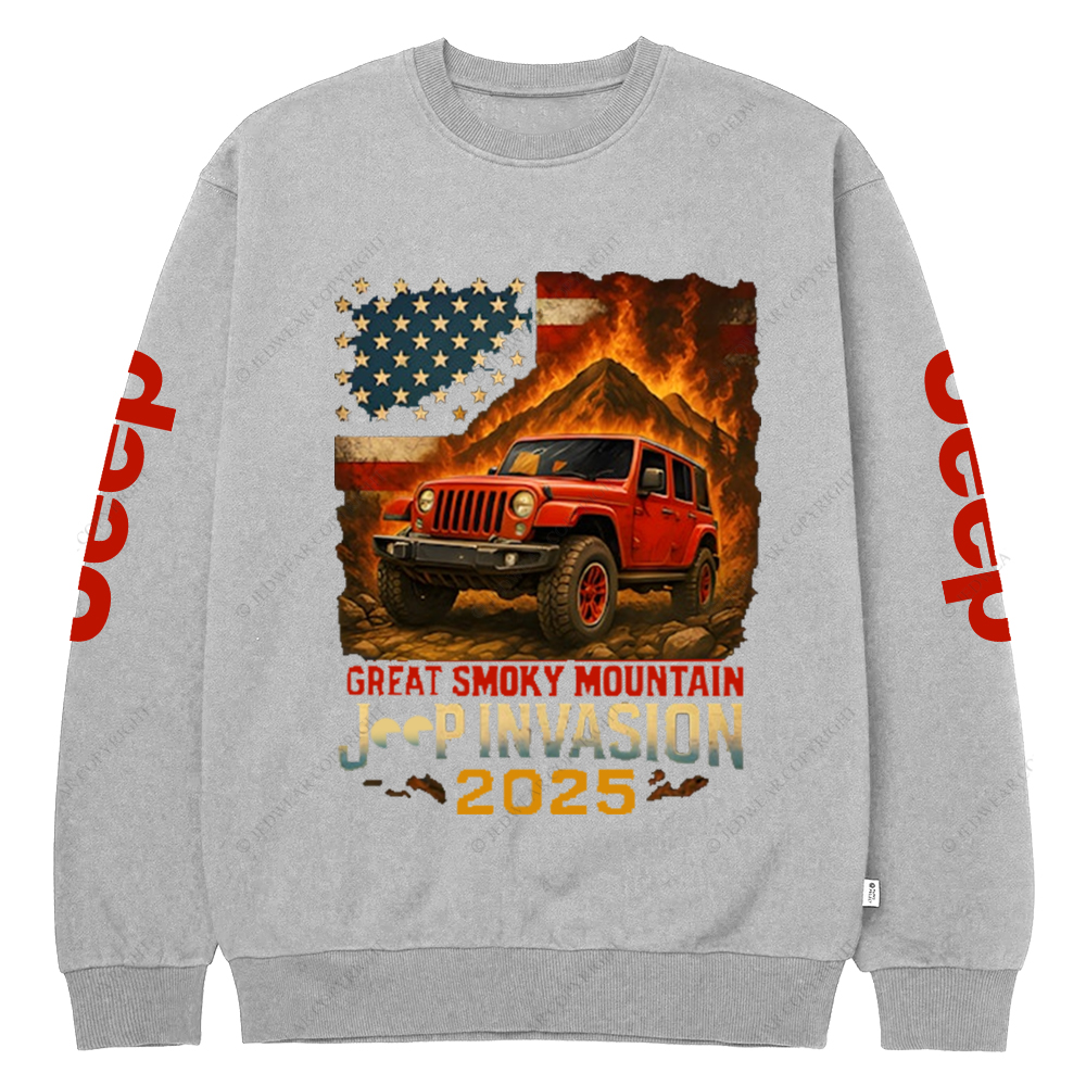 Great Smoky Mountain Invasion Vintage Style Jp Crew Neck Sweatshirt