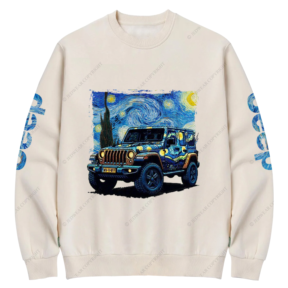 The Starry Night By Van Gogh Canvas Jp Crew Neck Sweatshirt