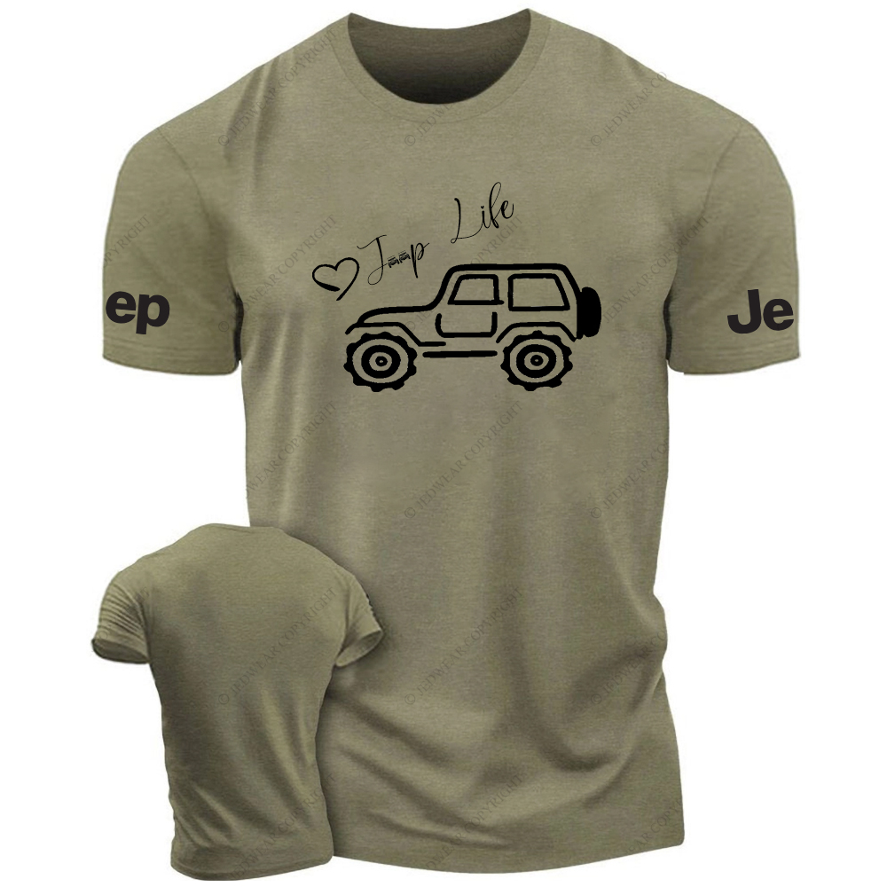 Jp Life Simple Style Hand Painted JP T-Shirt
