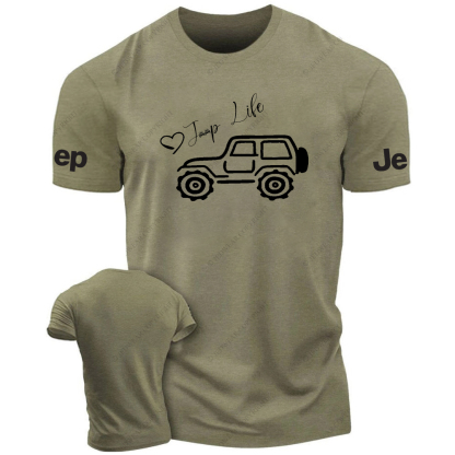 Jp Life Simple Style Hand Painted JP T-Shirt