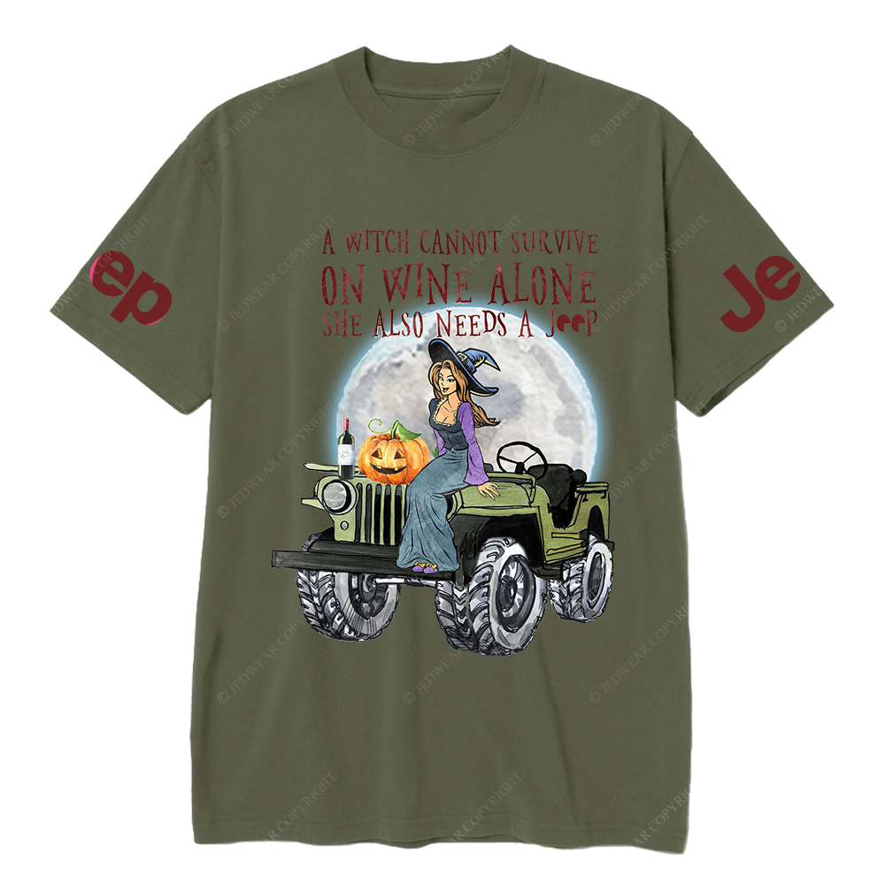 Survive Wine Witch Vibes Halloween Jp T-Shirt