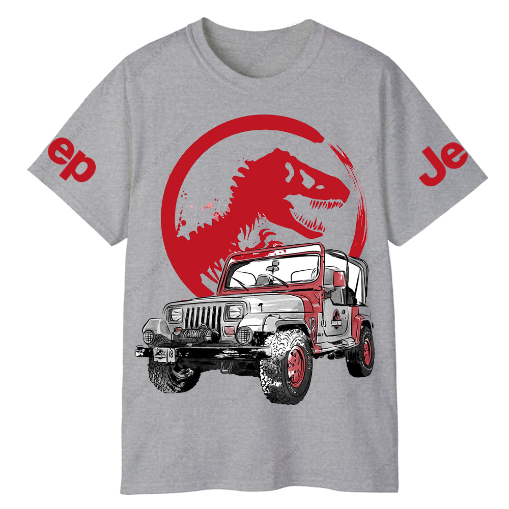 Dinosaur On The Back Of An Off-Road Vehicle Jp T-Shirt