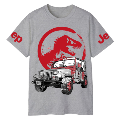 Dinosaur On The Back Of An Off-Road Vehicle Jp T-Shirt