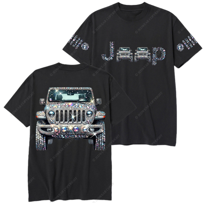 Bling Sparkle Rhinestone Car Glam Girl Jp T-Shirt