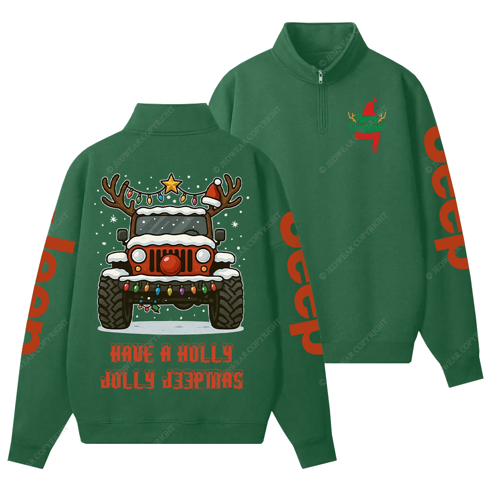 Off-Road Merry Christmas Jp Half-Zip Jacket Sweatshirt