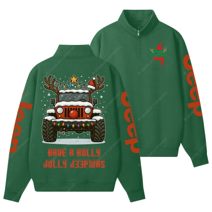 Off-Road Merry Christmas Jp Half-Zip Jacket Sweatshirt