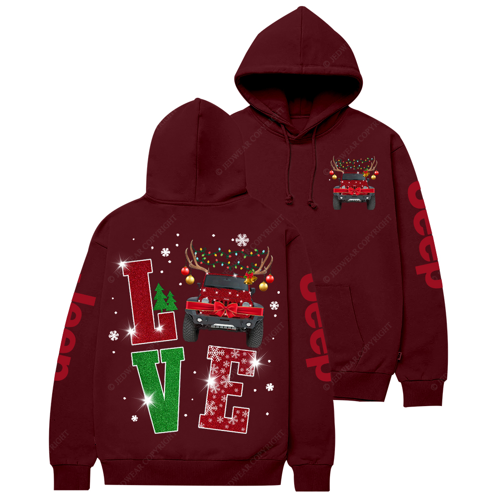Love Car Merry Christmas Jp Casual Hoodie