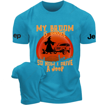 Halloween My Broom Is Broke So Now I Drive A Car Jp T-Shirt
