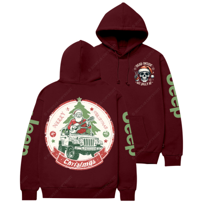 Dead Inside But Jolly Af Merry Christmas Jp Casual Hoodie