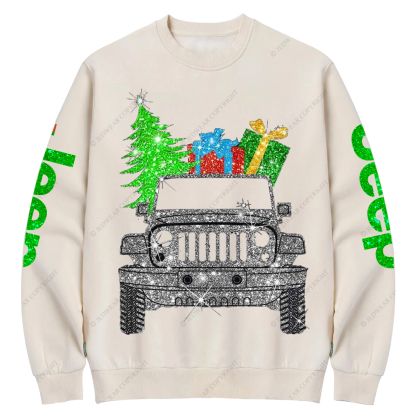 Merry Christmas Bling Jp Crew Neck Sweatshirt