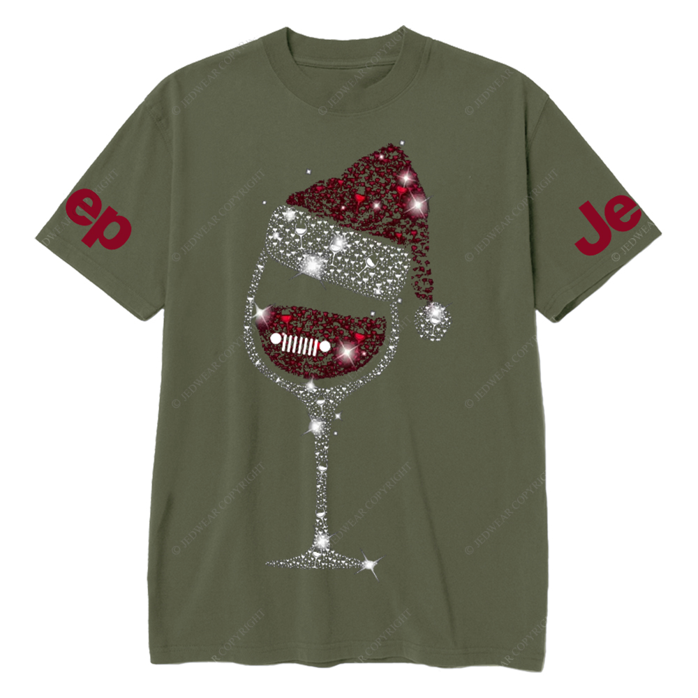 Diamond Bling Glowing Wine Glasses Jp T-Shirt