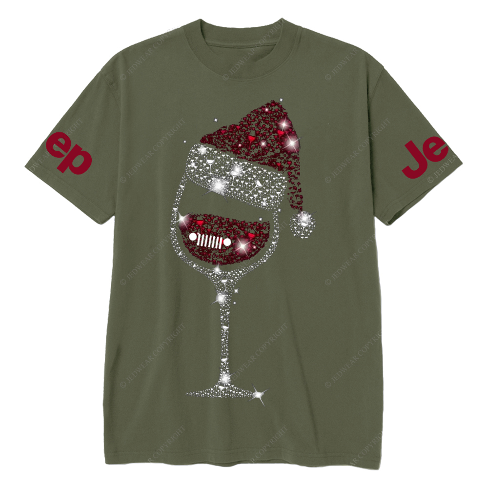Diamond Bling Glowing Wine Glasses Jp T-Shirt