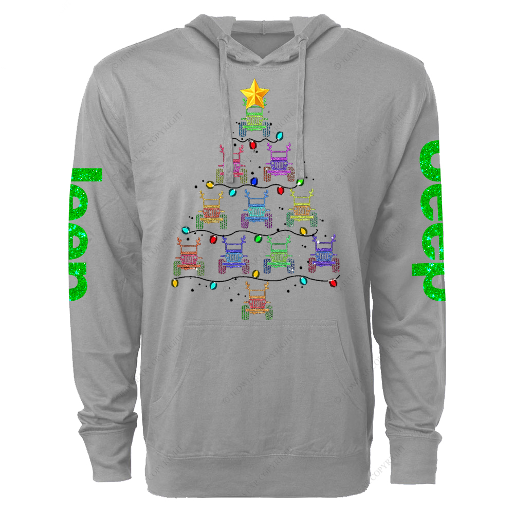 Merry Christmas Colorful Light Jp Oversized Lightweight Hoodie   