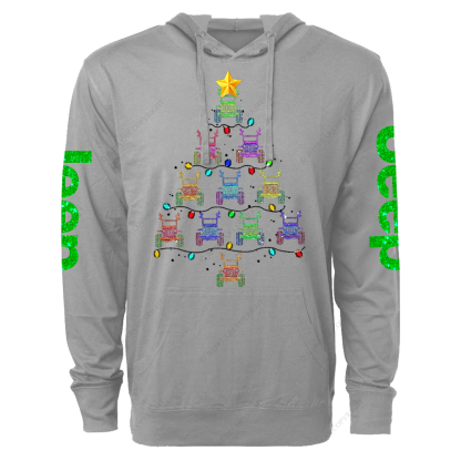 Merry Christmas Colorful Light Jp Oversized Lightweight Hoodie   