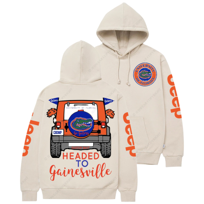 Headed To Gainesville Go Gators Football Jp Casual Hoodie