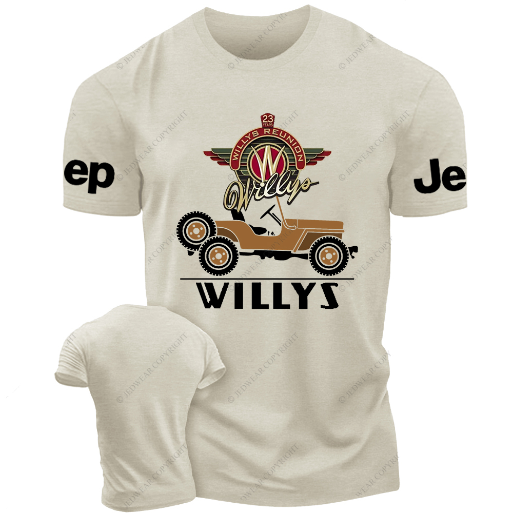 Army Military Vehicle Truck Brown Willys Jp T-Shirt