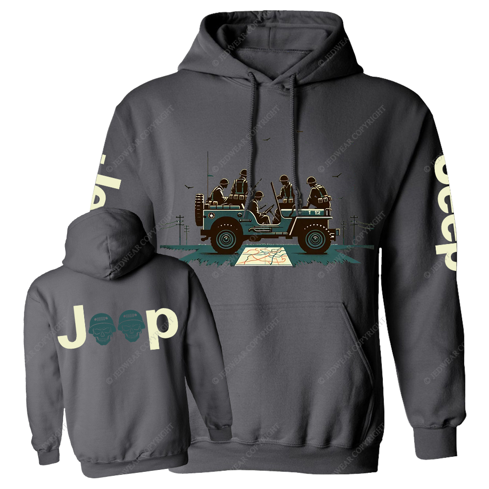 Retro Military Soldiers Jp Casual Hoodie