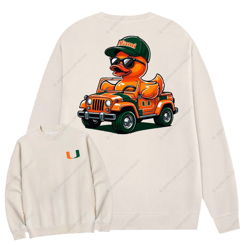 University Of Miami Duck Jp Crew Neck Sweatshirt