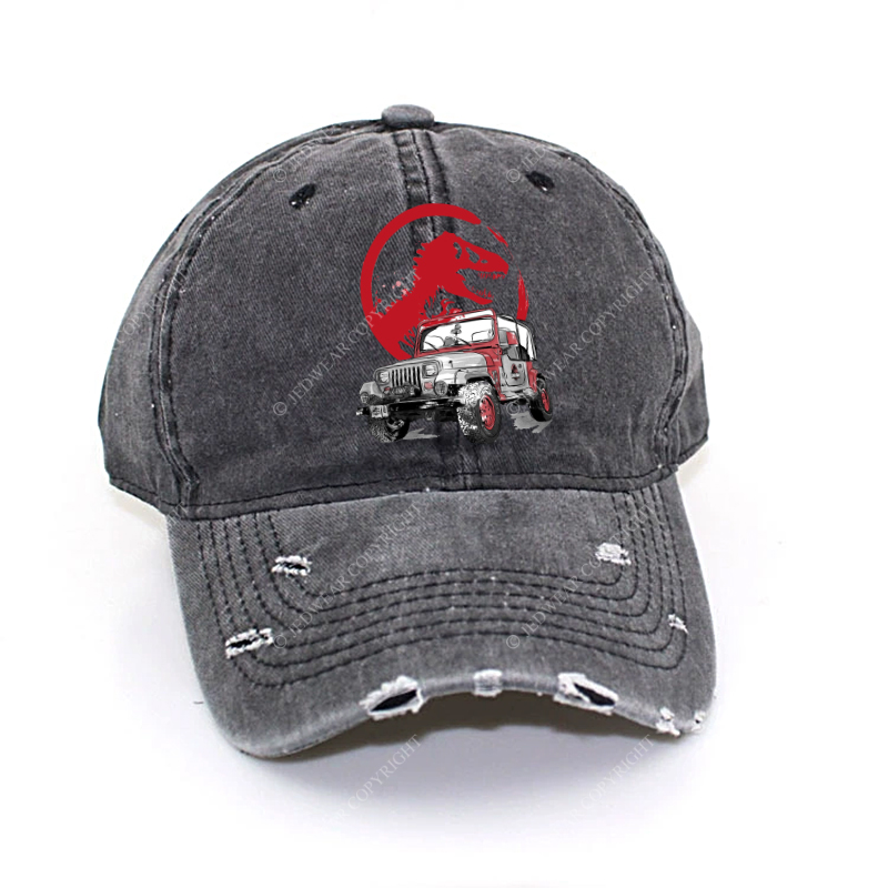 Dinosaur On The Back Of An Off-Road Vehicle Jp Baseball Cap