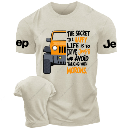 Orange Car The Secret To A Happy Life Is To Drive Jp T-Shirt