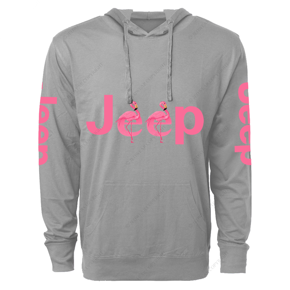 Pink Swan Flamingo Jp Lightweight Hoodie