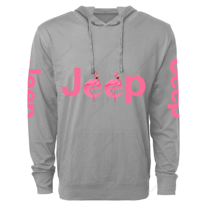 Pink Swan Flamingo Jp Lightweight Hoodie