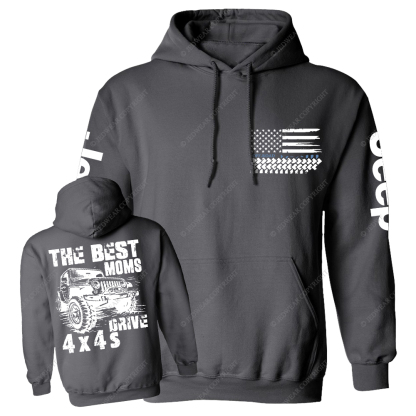 The Best Moms Drive 4x4 Jp Casual Hoodie