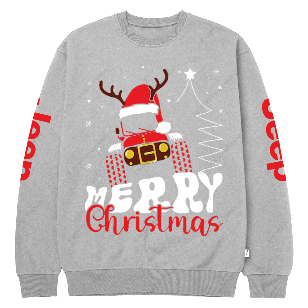 Christmas Offroad Car Jp Crew Neck Sweatshirt