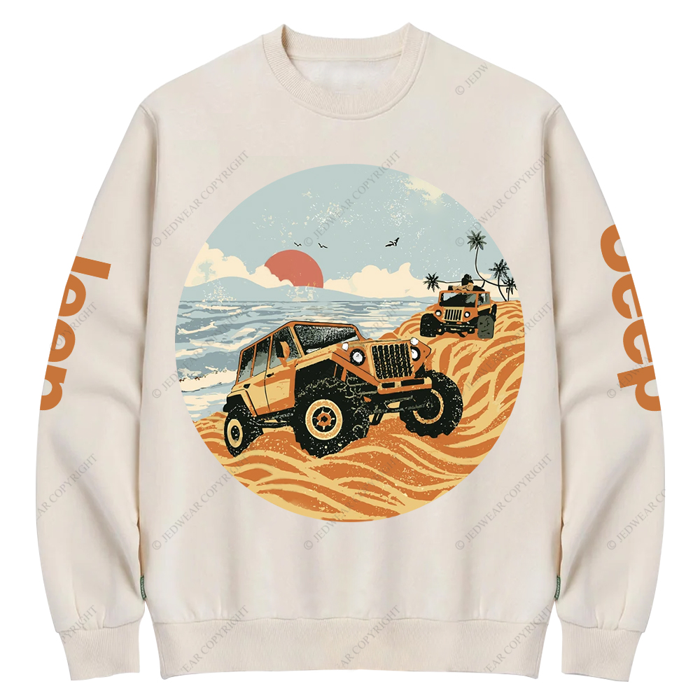 Sunset Sea Surf Jp Crew Neck Sweatshirt