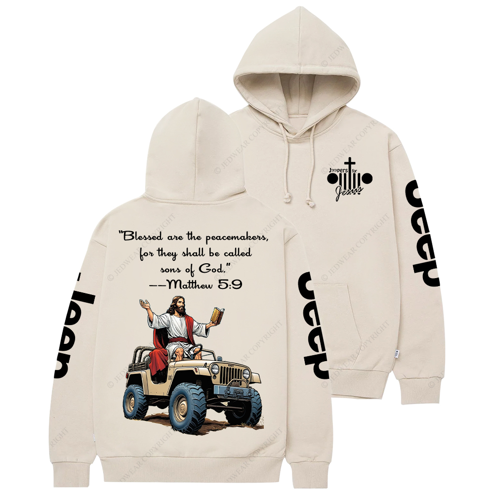 Blessed Are The Peacemakers Religion Jesus 5:9 Jp Casual Hoodie