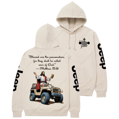 Blessed Are The Peacemakers Religion Jesus 5:9 Jp Casual Hoodie