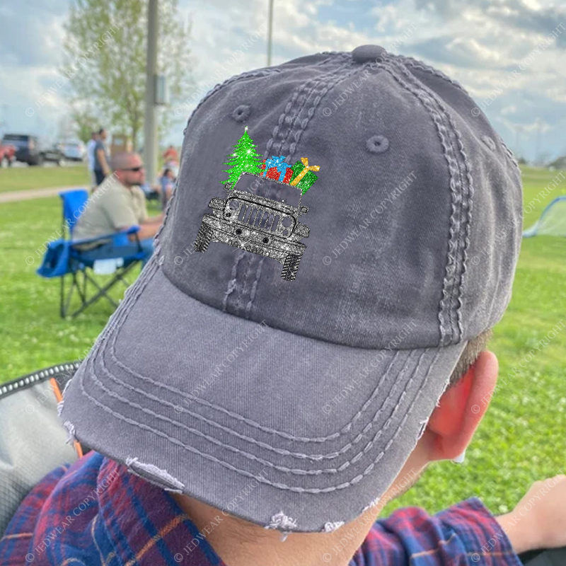 Merry Christmas Bling Car Jp Baseball Cap