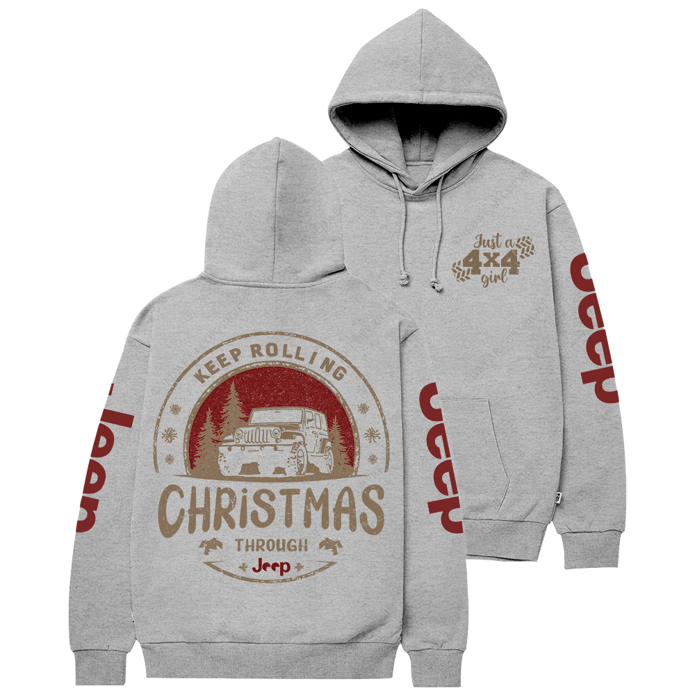 Keep Rolling Through Christmas Jp Casual Hoodie