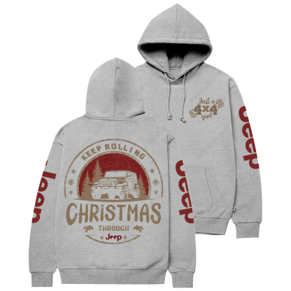 Keep Rolling Through Christmas Jp Casual Hoodie