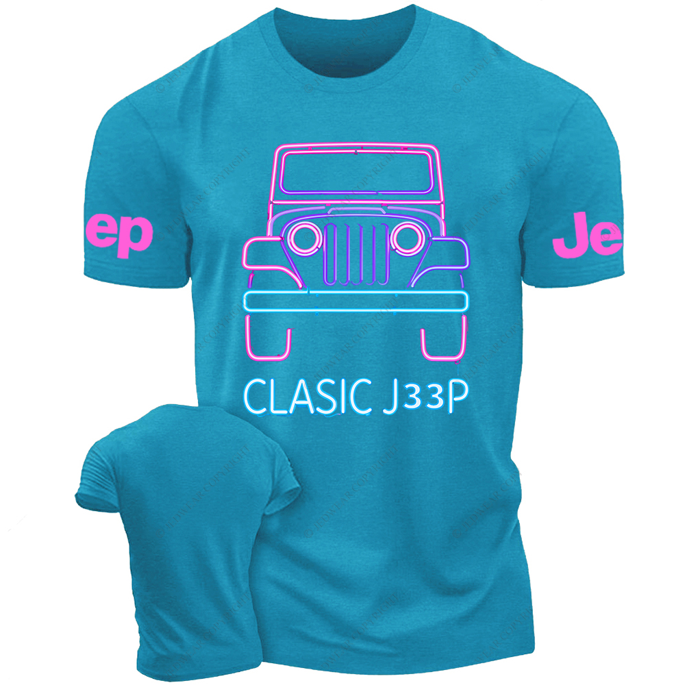 Colorful Neon Lines Off-Road Clasic Jp T-Shirt