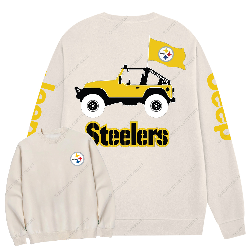 Pittsburgh Steelers Football Jp Crew Neck Sweatshirt